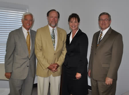 Photo of Justice O'Donnell, Dr Tom Maynard, Judge Kennedy, Justice Cupp smiling for camera