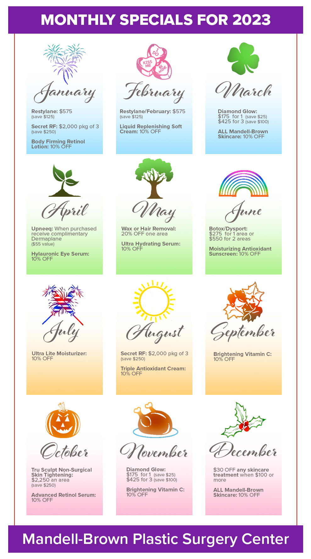 Monthly Specials