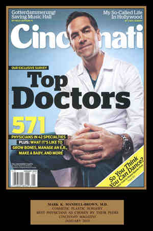 Magazine cover of Cincinnati mag top doc plastic surgeon