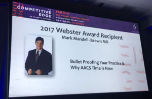 Dr Mandell-Brown Receives Prestigious Webster Award at International Cosmetic Meeting