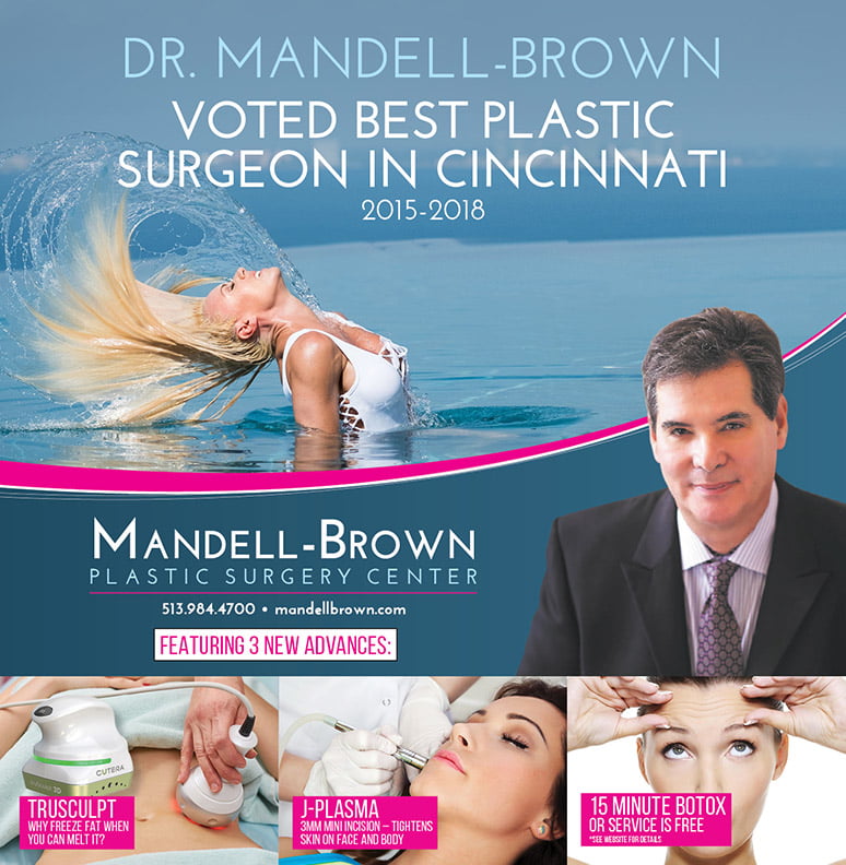 Dr. Mandell-Brown, Voted Best Plastic Surgeon in Cincinnati advertisement