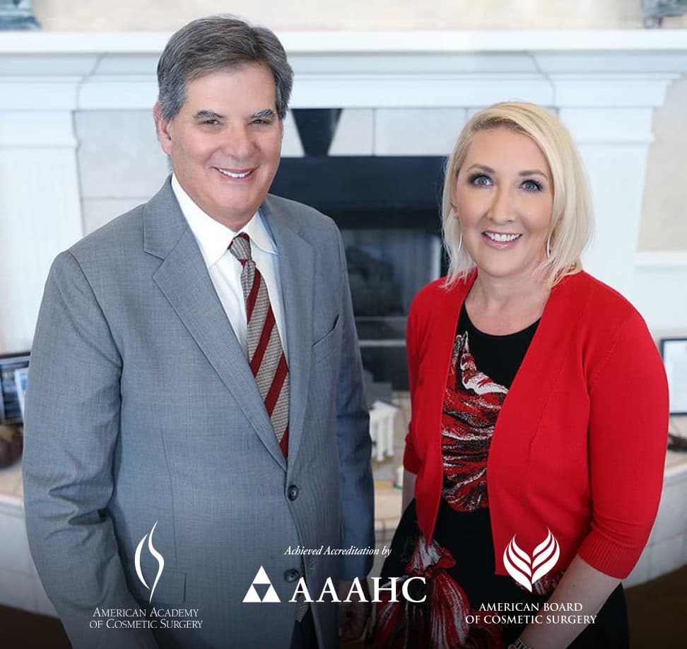 Board certified cosmetic surgeon Dr. Mark Mandell-Brown and Dr. Gina Maccarone of Mandell-Brown Plastic Surgery Center