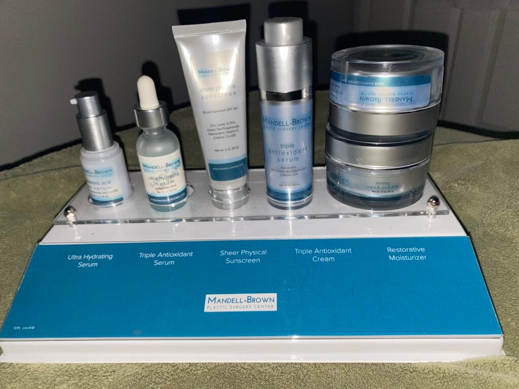 Mandell Brown Plastic Surgery Center skincare products