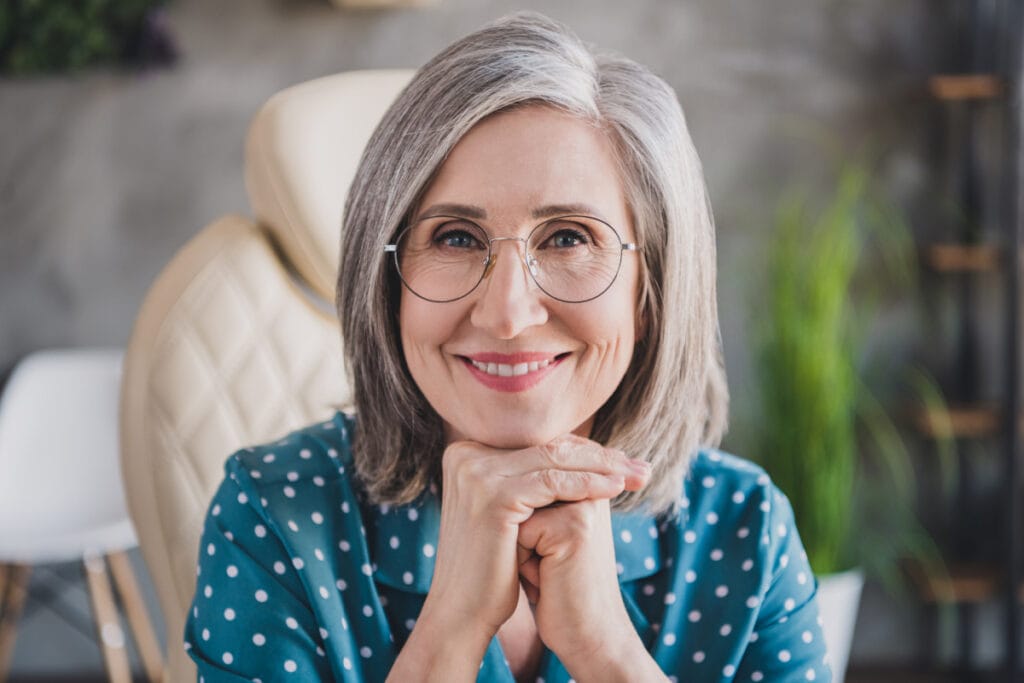 Mature woman smiling